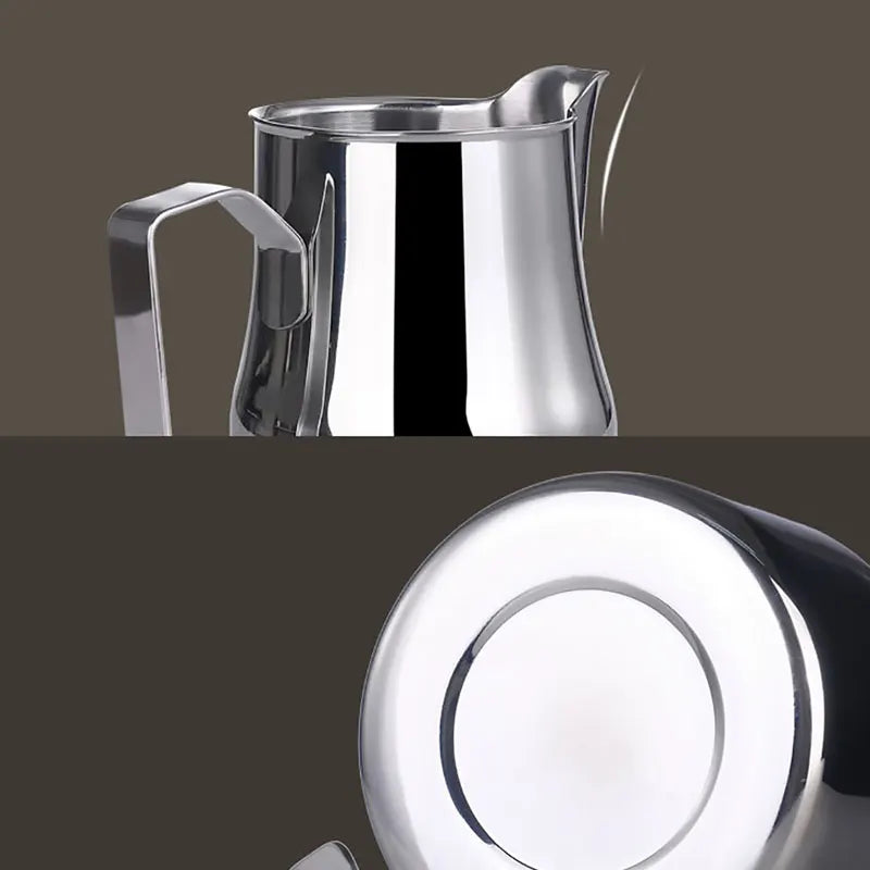 Afralia™ Stainless Steel Milk Frothing Pitcher with Rounded Spout in 350/550/750ml Sizes