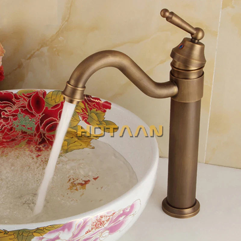 Afralia™ Bronze Finish Bathroom Sink Faucet Basin Tap YT-5050