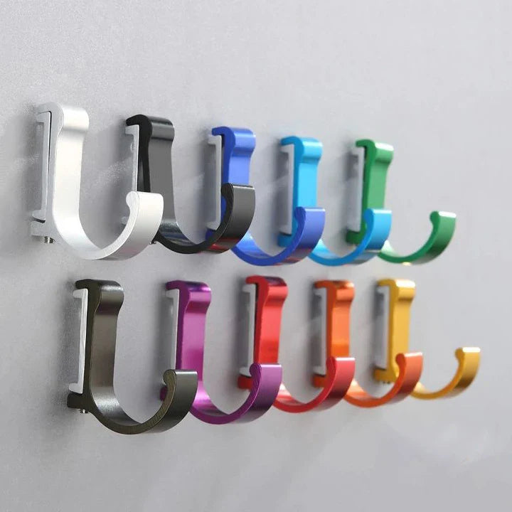 Afralia™ Candy Color Metal Wall Hooks for Towels, Coats & Robes.