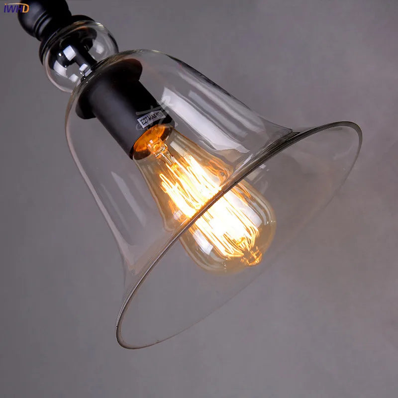 Afralia™ Glass Loft Antique Vintage Wall Lamp Industrial Wall Lights Fixtures