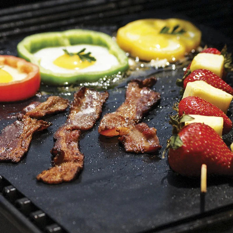 Afralia™ BBQ Grill Mat: Fiber Non-Stick Hot Plate, Portable & Easy Clean BBQ Accessory