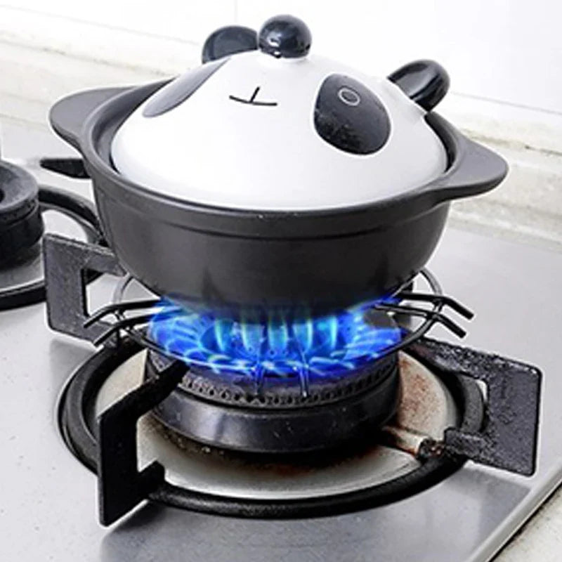 Afralia™ Round Milk Pot Holder Rack for Gas Stove - Anti-skid Kitchen Accessory