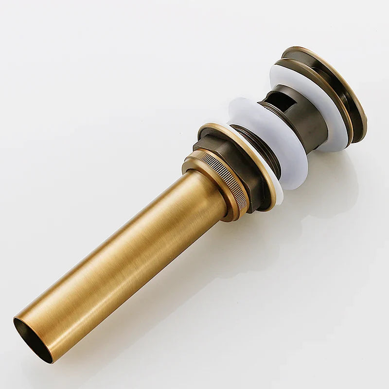 Afralia™ Brass Bathroom Sink Pop Up Drain for Lavatory Basin - HJ-0618F