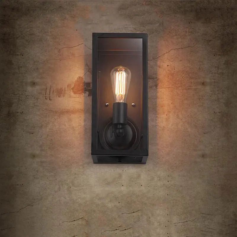 Afralia™ Vintage E27 Wall Sconce Light - Retro Loft Bedside Pub Restaurant Cafe Lamp