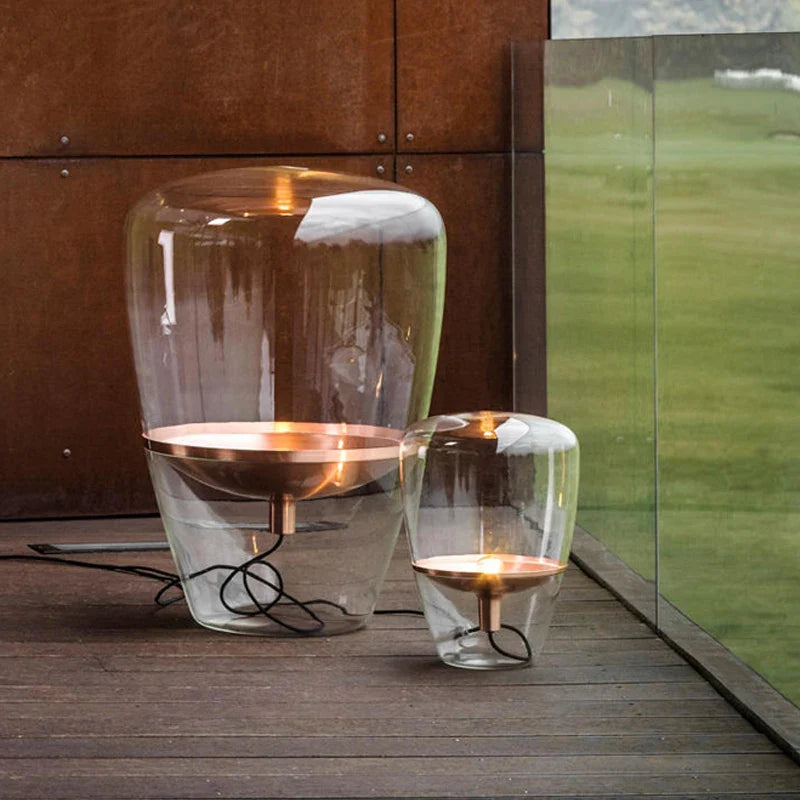 Afralia™ Post Modern Glass Table Lamp for Living Room Office Decor
