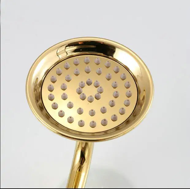 Afralia™ Golden Rain Shower Faucet Set for Bath and Bathtub