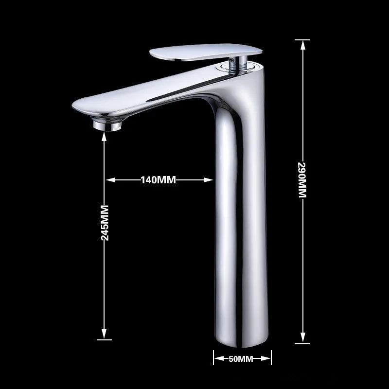 Afralia™ Tall Basin Faucet Hot&Cold Mixer Tap Gold/Chrome/White/Red/Black Bathroom Crane Sink