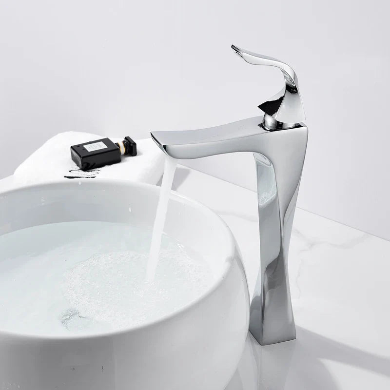 Afralia™ Chrome Basin Mixer Tap - Deck Mounted Bathroom Sink Faucet