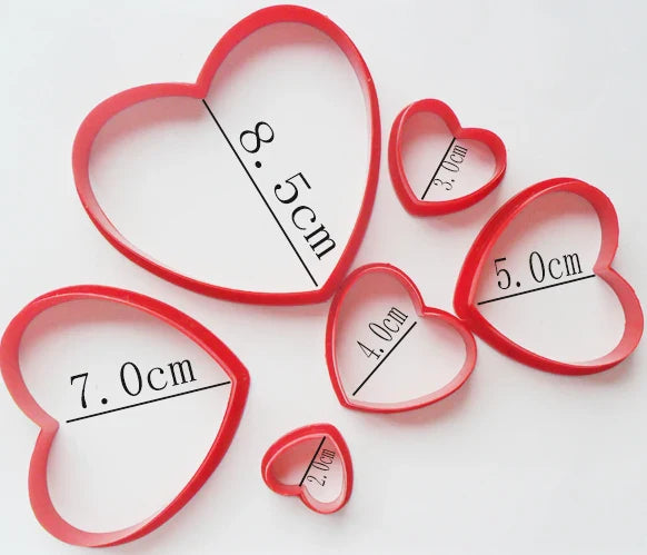 Afralia™ Heart Shaped Cake Cutter Set for Baking & Decorating