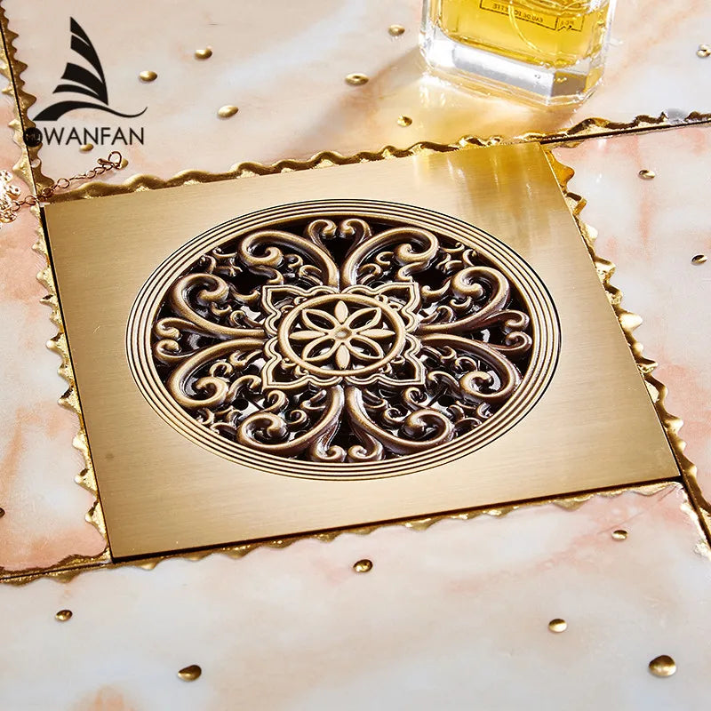 Afralia™ Square Floor Drain 15*15cm Bathroom Accessories 6125A