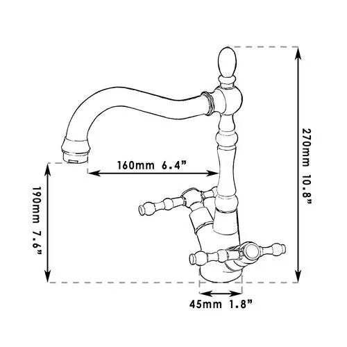 Afralia™ Antique Copper Brass Kitchen Swivel Faucet Mixer Tap