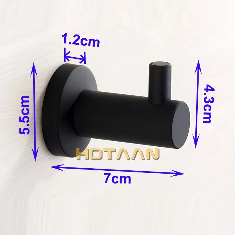 Afralia™ Stainless Steel Robe Hook Wall Mount Towel Holder Bathroom Accessories