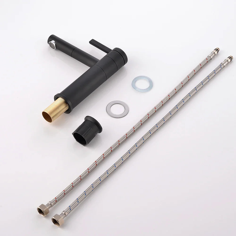 Afralia™ White Brass Bathroom Faucet Vessel Sinks Mixer with Swivel Spout LT-701A