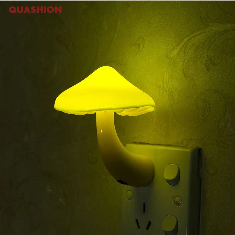 Afralia™ LED Mushroom Night Light for Home Decoration and Bedroom, Light-controlled Sensor