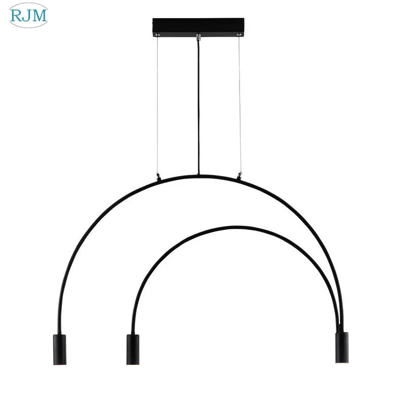 Afralia™ Postmodern Arch Chandelier for Restaurant Living Room Bedroom Cafe Study Lighting