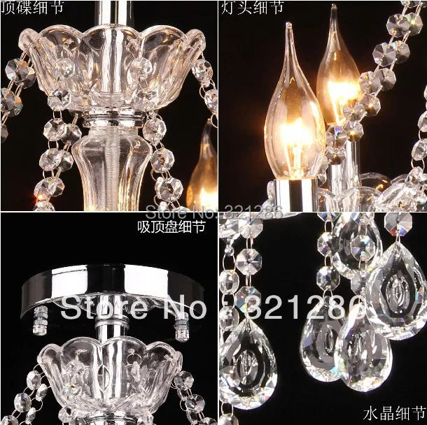 Afralia™ Crystal K9 Chandelier: Modern 8-Arm LED Bedroom & Living Room Lighting