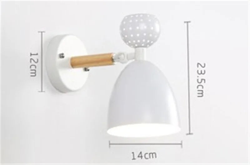 Afralia™ Modern Nordic Wooden Wall Sconce Lamp for Bedroom Reading