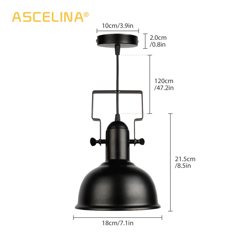 Afralia™ Industrial Pendant Light: Retro Iron Hanging Lamp for Home & Store Decor Lighting