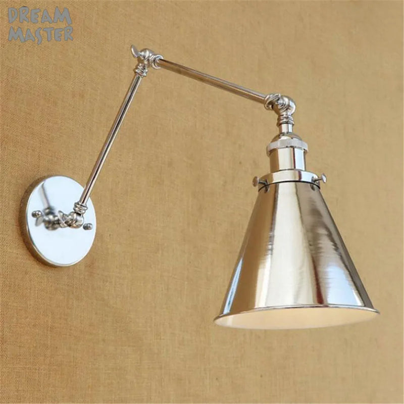 Afralia™ Dream Master Chrome Wall Sconce Silver Lustre Modern Metal Painted Wall Light