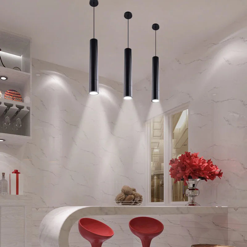 Afralia™ LED Tube Pendant Lights for Dining Room and Bar - Modern, Nordic Design