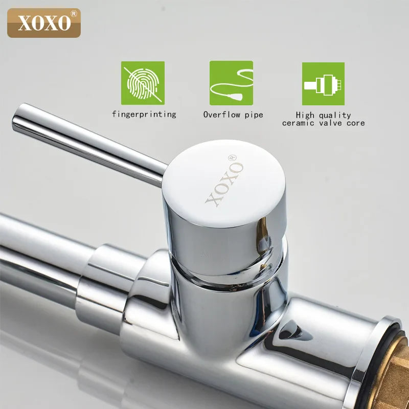 Afralia™ Chrome Single Handle Pull Out Kitchen Faucet Swivel 360 Degree Water Mixer Tap