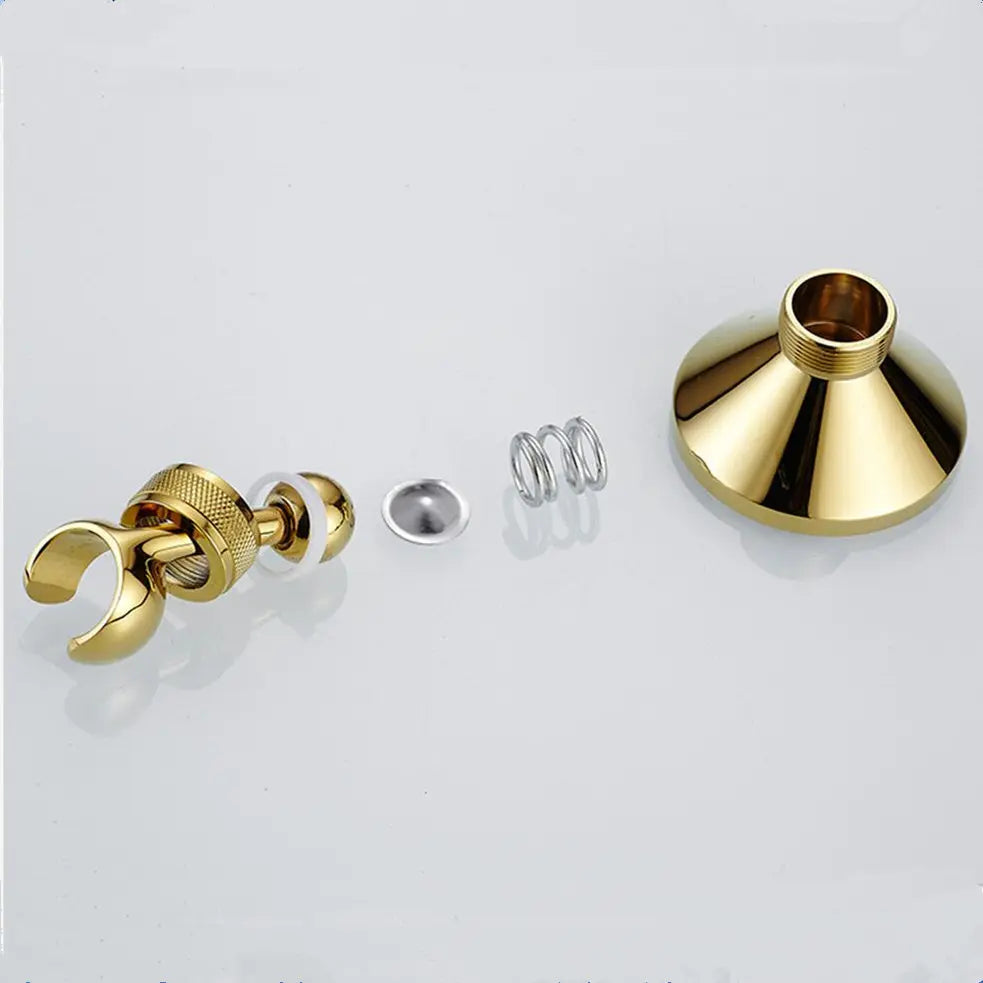 Afralia™ Brass Hand Held Shower Head Holder Bracket Wall Mount Hook