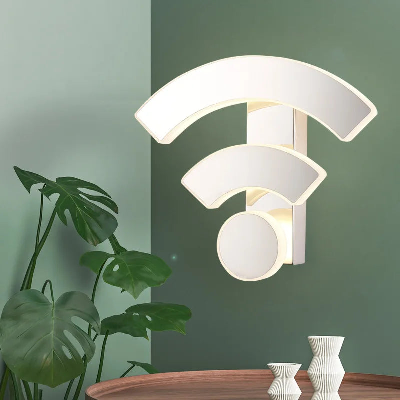 Afralia™ Acrylic WIFI Wall Light - Home Decor Sconce for Living Room, Bedroom, Restaurant