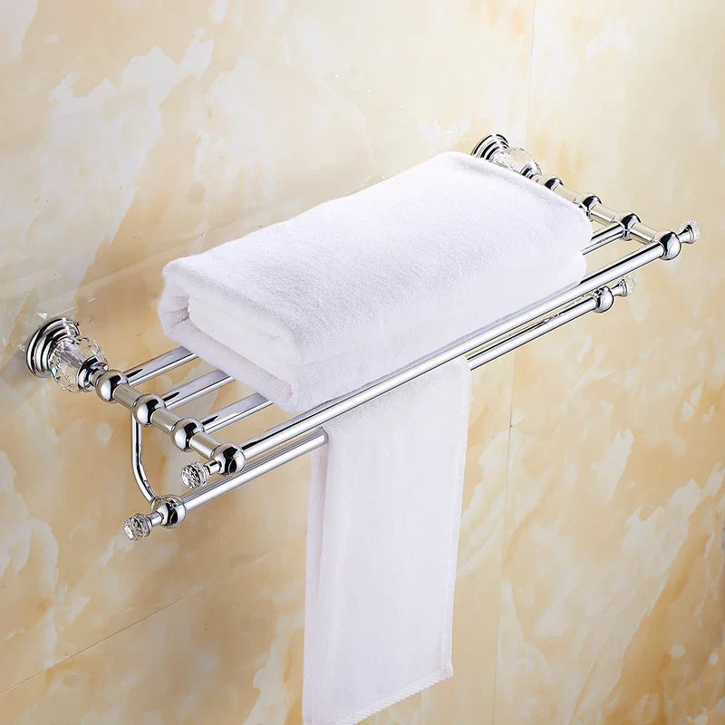 Afralia™ Chrome Bath Hardware Set: Toilet Brush Holder, Paper Holder, Towel Bar, Soap Basket, Hook