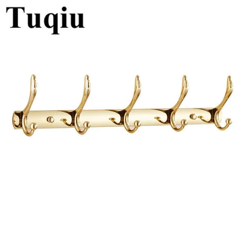 Afralia™ Vintage Gold/Chrome/Rose Gold Wall Mounted Row Hook Set