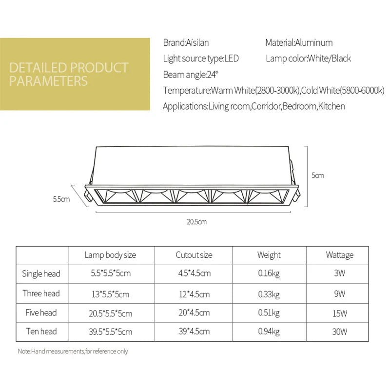 Afralia™ 9W/15W CRI97 LED Recessed Spot Light for Living Room Bedroom, Flicker-free Downlight