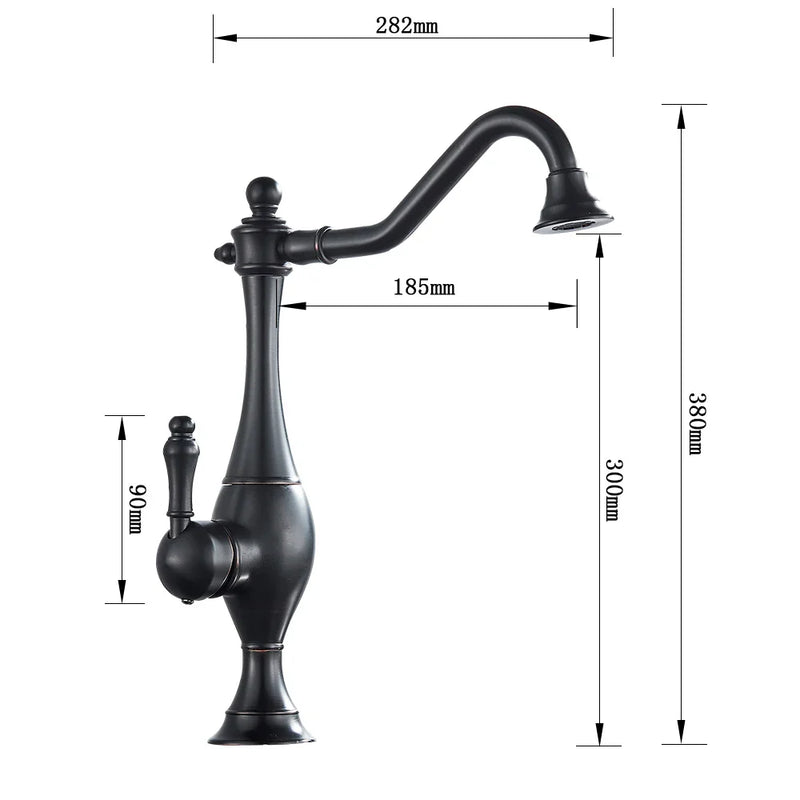 Afralia™ Golden Basin Faucet Single Handle Brass Mixer Tap for Bathroom and Kitchen