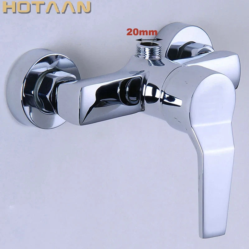 Afralia™ Wall Mounted Shower Faucet with Handheld Mixer in Polished Chrome