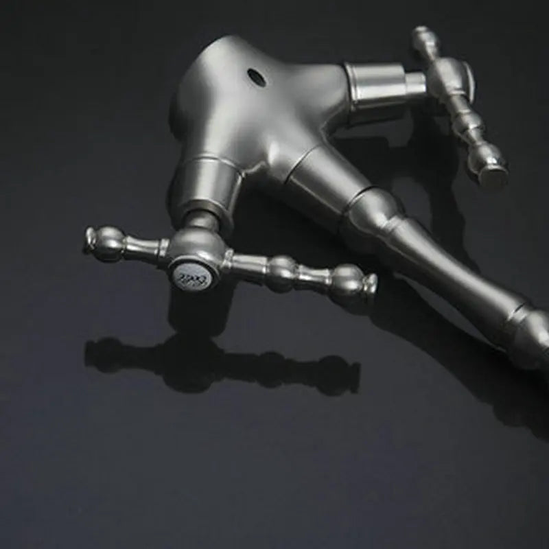 Afralia™ Brushed Nickel Kitchen Faucet with Swivel Spout and Dual Handles
