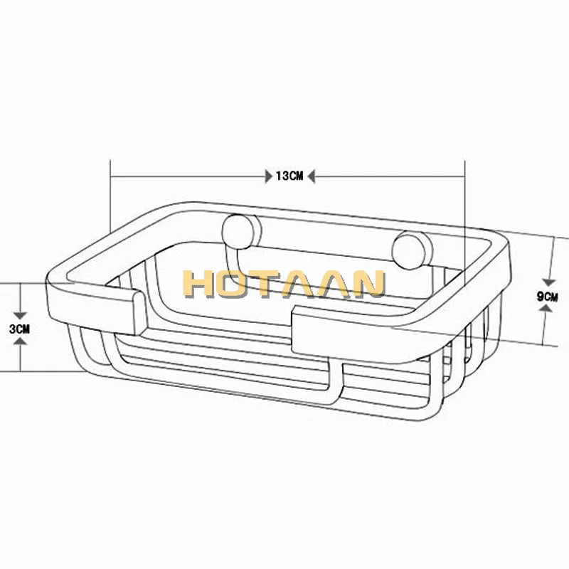 Afralia™ Space Aluminum Bathroom Soap Dish Soap Basket YT-7001