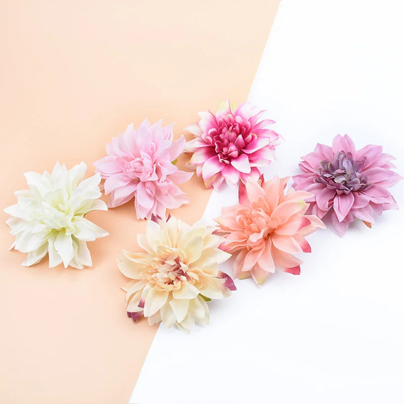 Afralia™ 10pcs Silk Gerbera Decorative Flowers for Home Wedding DIY - Fake Stamen Brooch