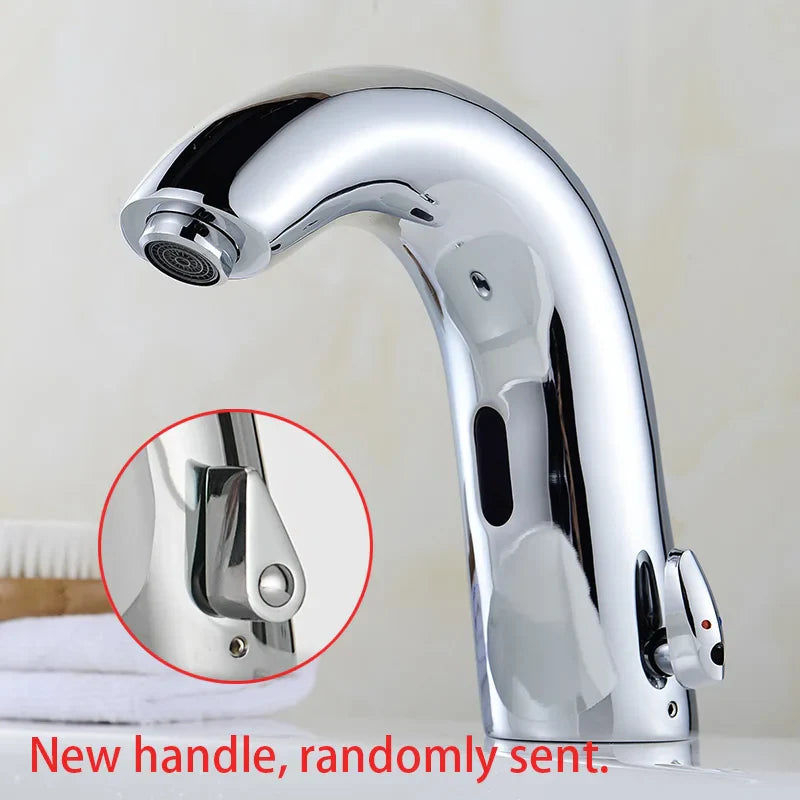 Afralia™ Touchless Infrared Basin Faucet with Inductive Sensor for Bathroom Sink