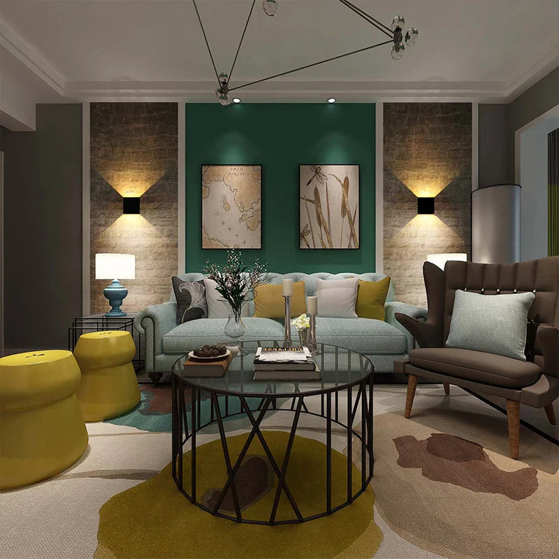 Afralia™ Modern Cube Adjustable 6W LED Wall Lamp Outdoor Waterproof Aluminum Garden Light Sconce