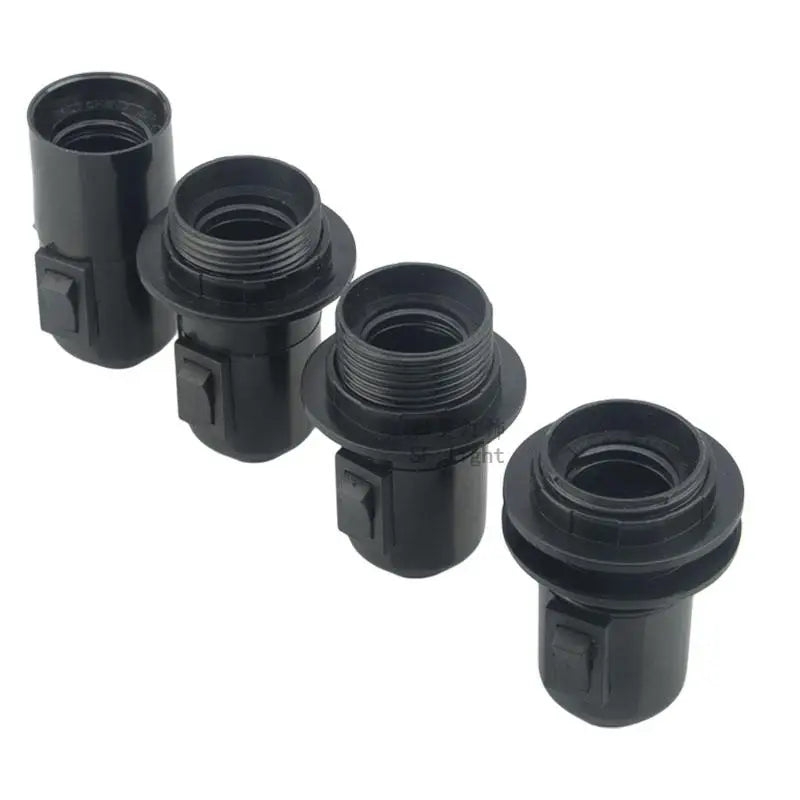 Afralia™ E27 Socket Lamp Base Switch 4A, 250V Black Fitting Bulb Holder Socket