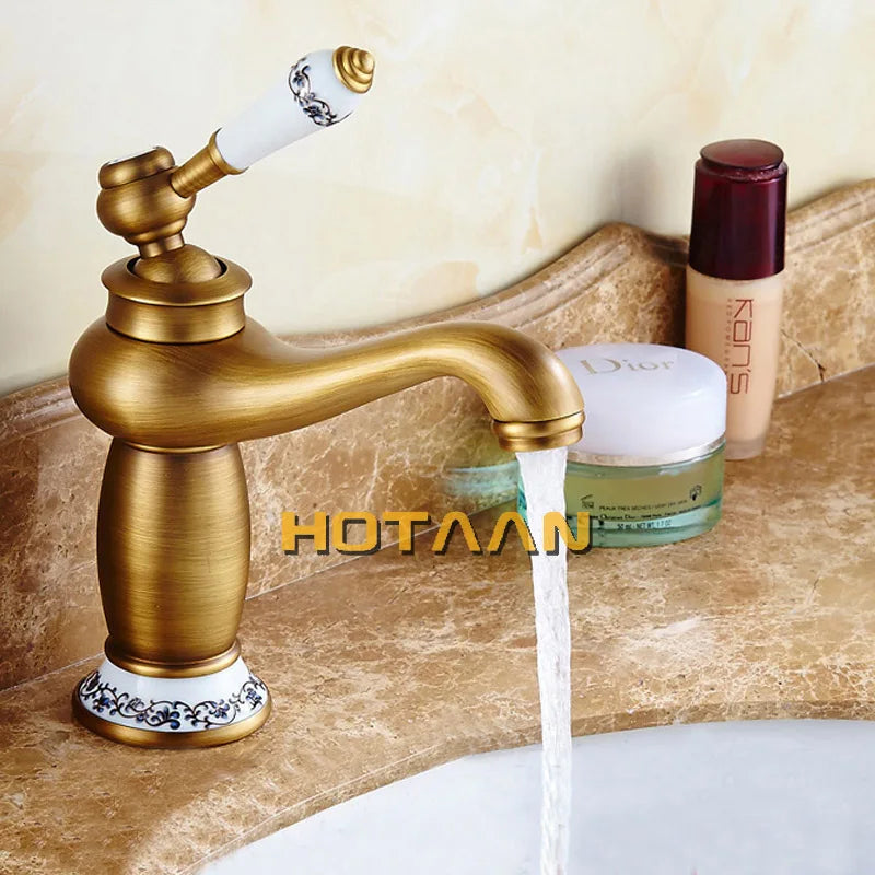 Afralia™ Antique Bronze Single Handle Basin Faucet