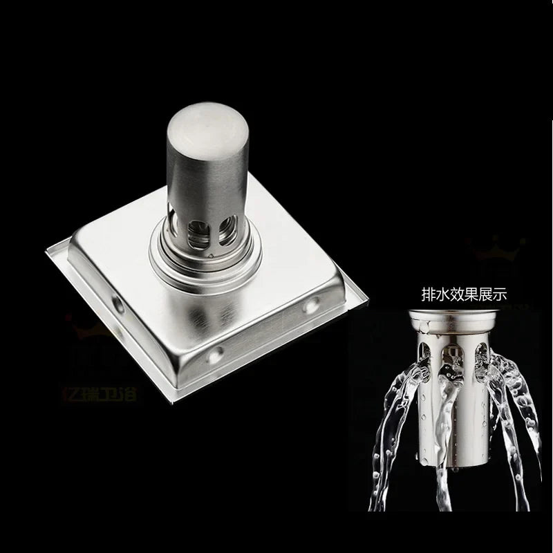 Afralia™ Square Antique Floor Drain Grate for Bathroom Shower - Hair Invisible