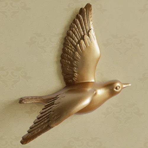 Afralia™ Resin Little Bird Wall Decoration 3D Home Decor Modern Crafts Background Wall
