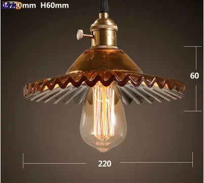 Afralia™ Vintage Industrial Pendant Lighting with LED Edison Bulb for Bar, Restaurant, Retro Loft