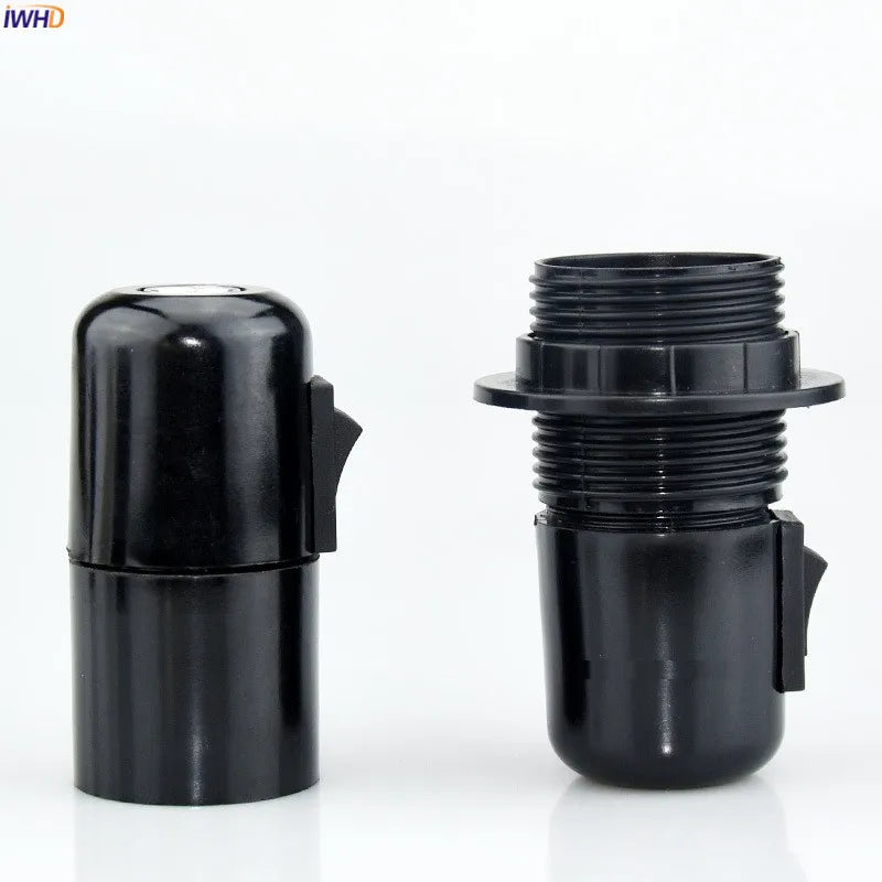 Afralia™ Plastic E27 Lamp Holder Heat Resistant Socket Bulb Light Fitting Switch