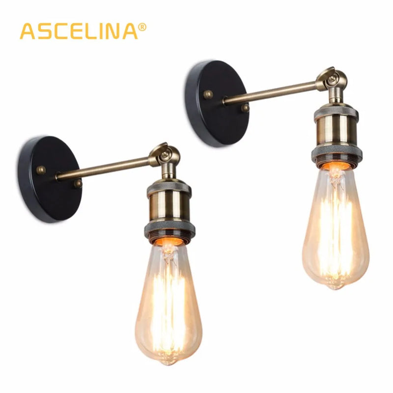 Afralia™ Industrial Wall Sconce Set for Living Room Bedroom Aisle Lighting