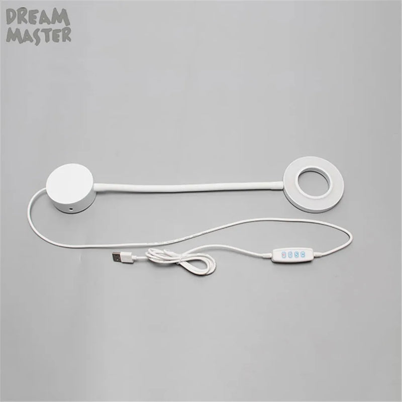 Afralia™ Dimmable LED Wall Lamp for Bedside Reading, USB Powered, Gooseneck Bedroom Light