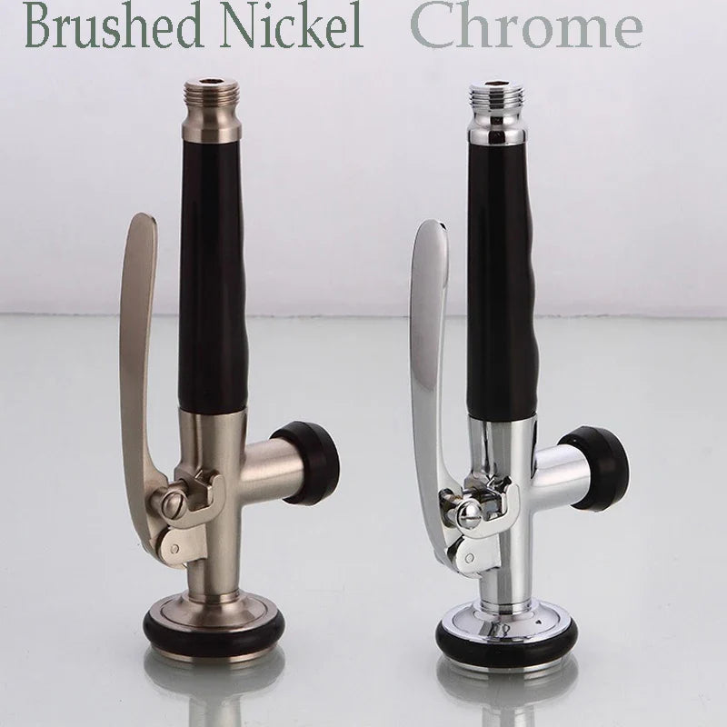 Afralia™ Brass Kitchen Sprayer Head with Lock in Chrome/Brushed Nickel Finish