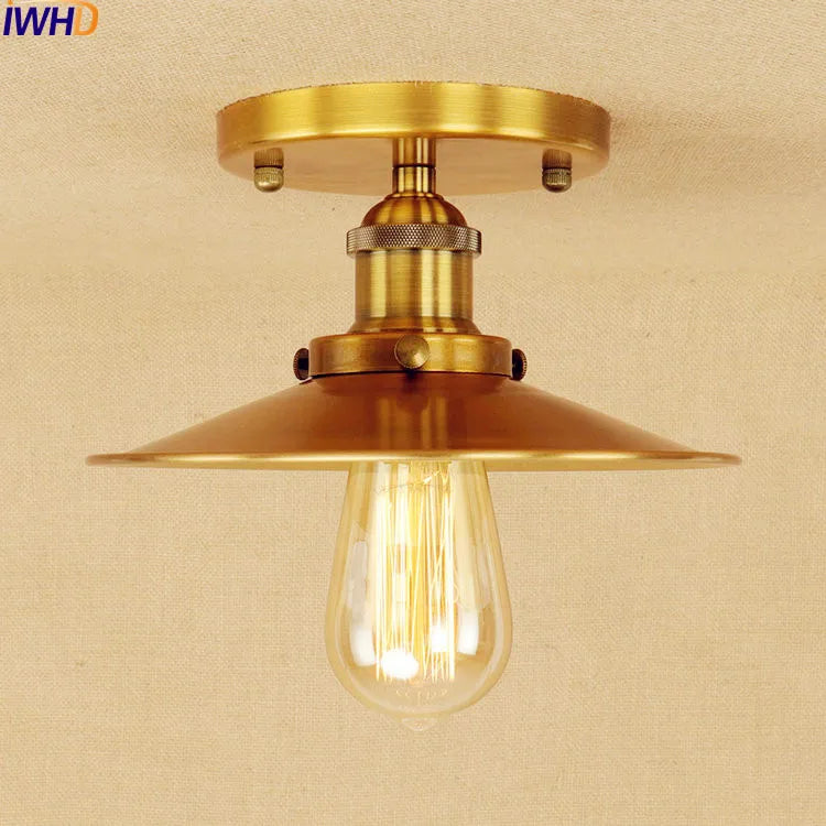 Afralia™ Copper Edison LED Ceiling Light: Vintage Industrial Loft Style Fixture