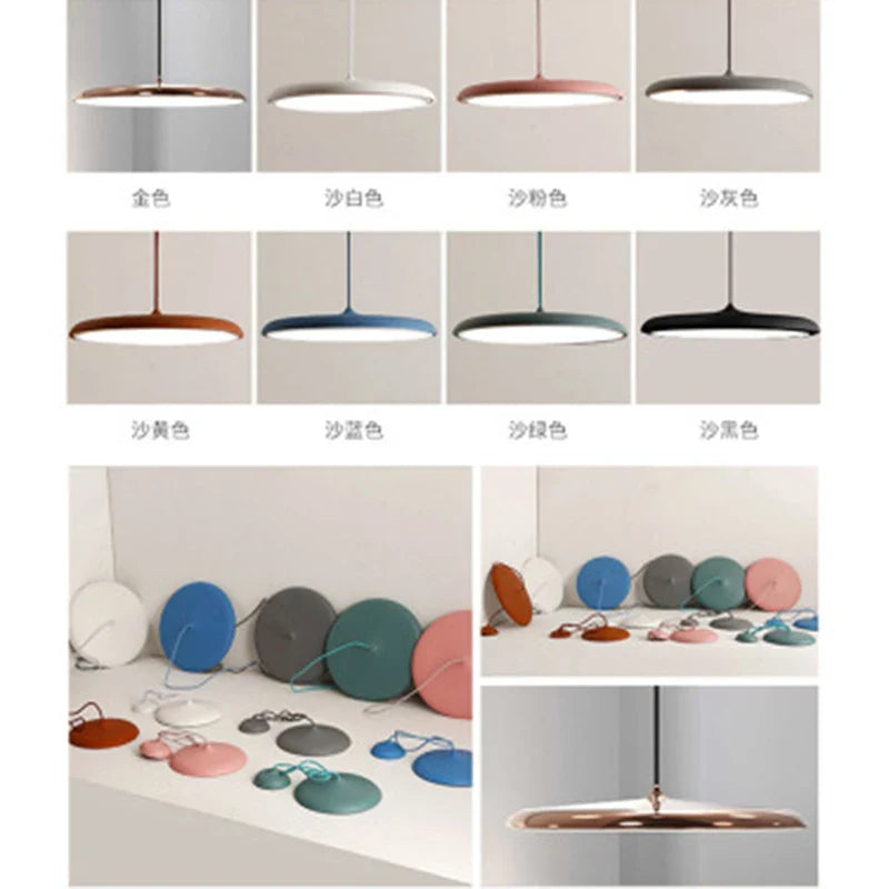 Afralia™ Macaron Acrylic UFO Pendant Lights for Restaurant Cafe Hotel Bedroom