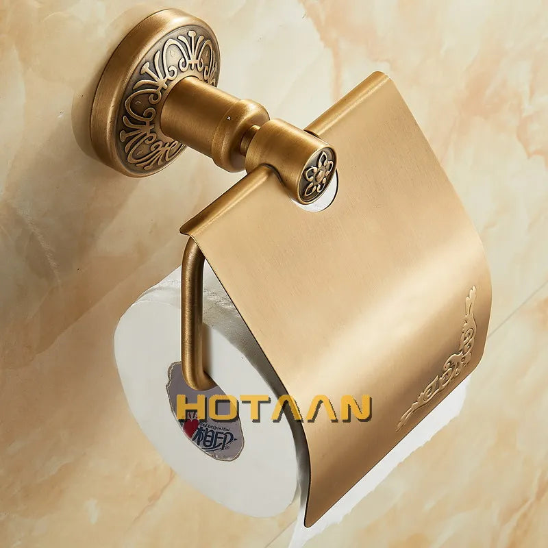 Afralia™ Antique Brass Toilet Paper Holder Classic Bathroom Accessories