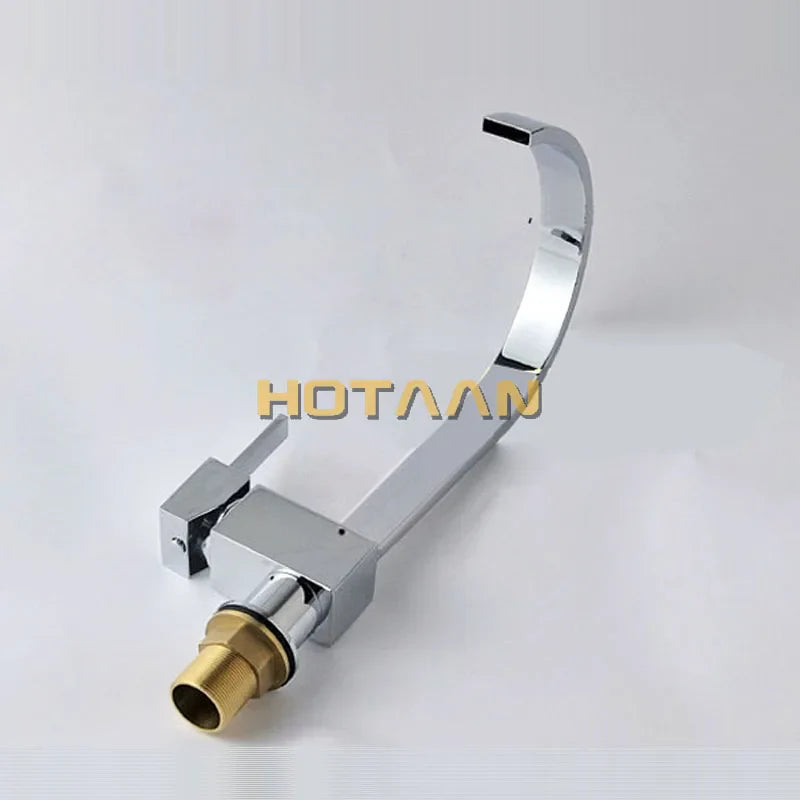 Afralia™ Dual Hole Kitchen Tap in Brass Chrome Finish